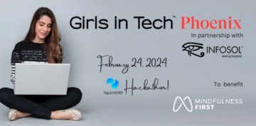 Save the date for Girls in Tech February 24, 2024 hackathon in partnership with Infosol.